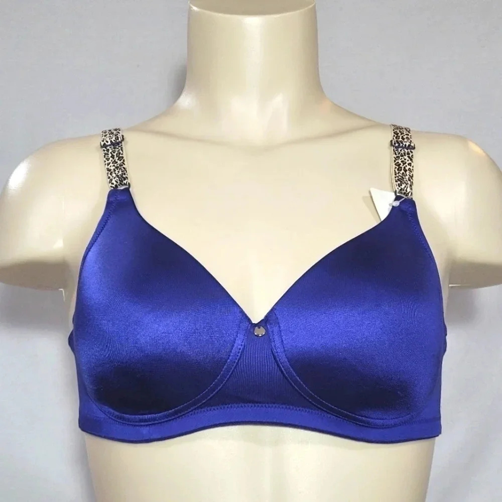 36B Warner's 1281 Secret Makeover Lift Wire-Free Bra Blue NWT